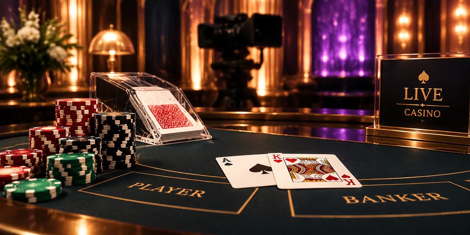 Baccarat livepöytä